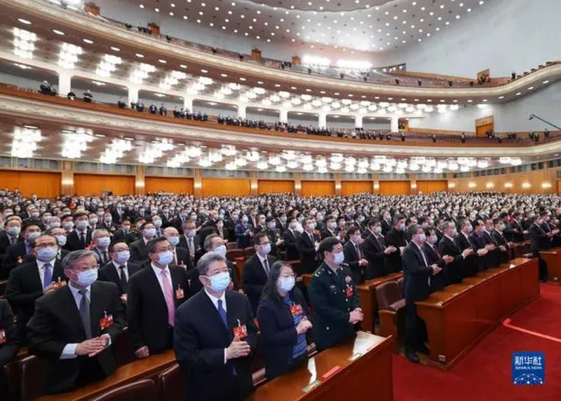 3月10日，全國政協(xié)十四屆一次會議在北京人民大會堂舉行第三次全體會議。新華社