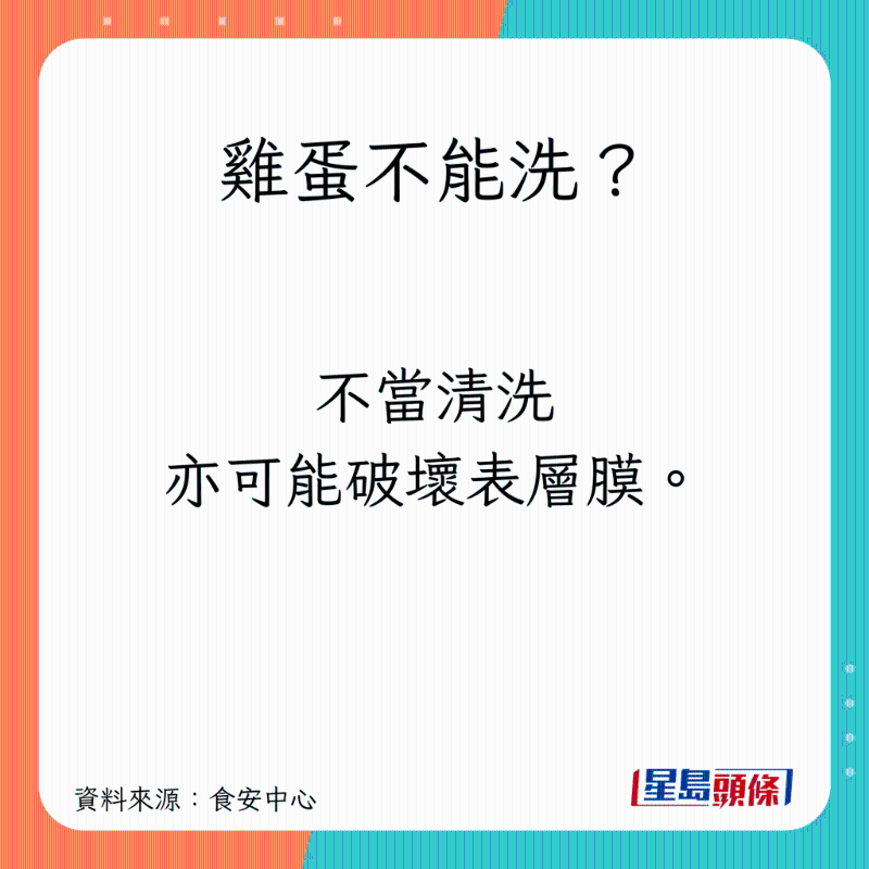 雞蛋不能洗？