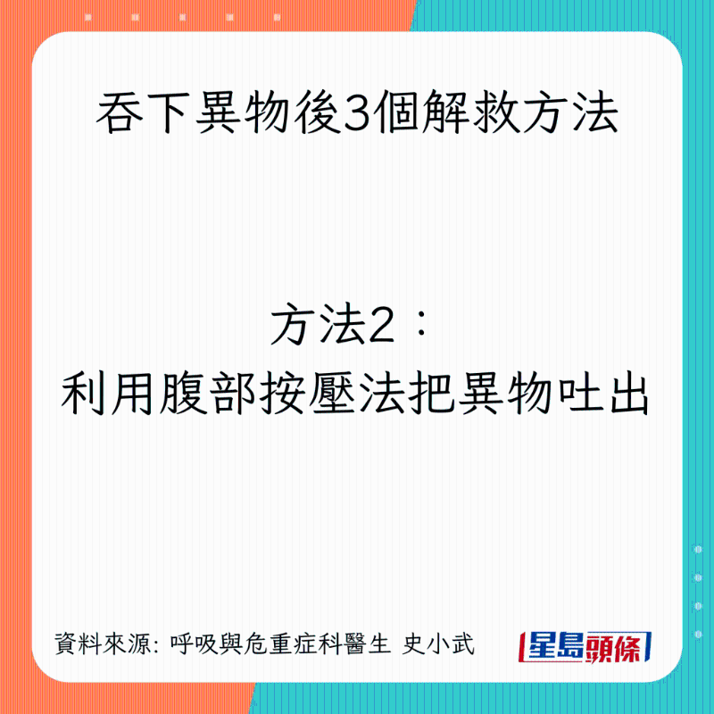 吞下異物后3個(gè)解救方法