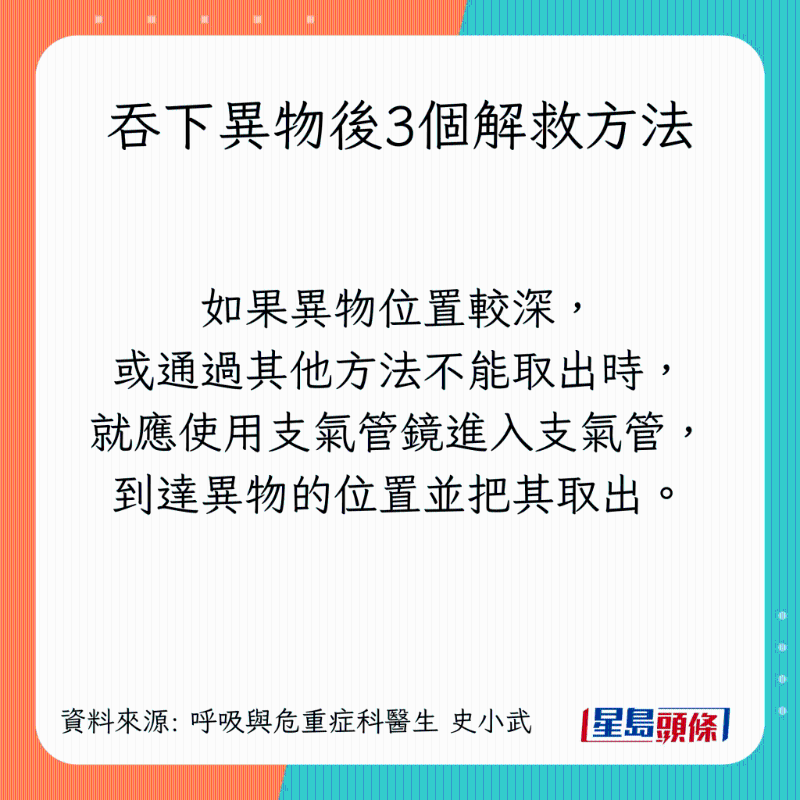吞下異物后3個(gè)解救方法