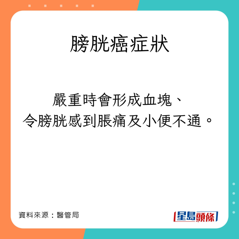醫(yī)管局分享膀胱癌的癥狀。