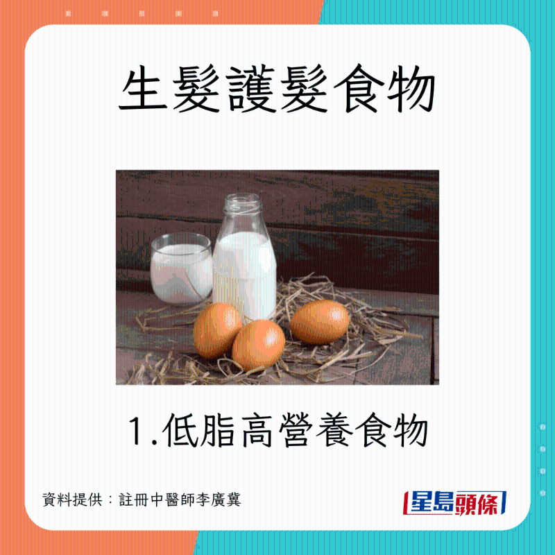 生髮食物1. 低脂高營(yíng)養(yǎng)食物