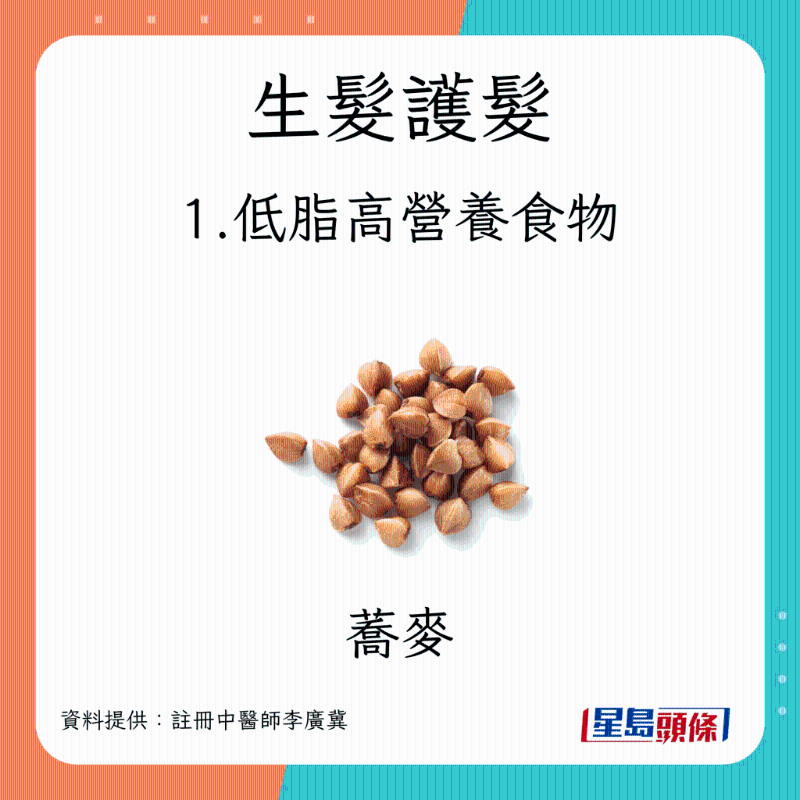 生髮食物1. 低脂高營(yíng)養(yǎng)食物