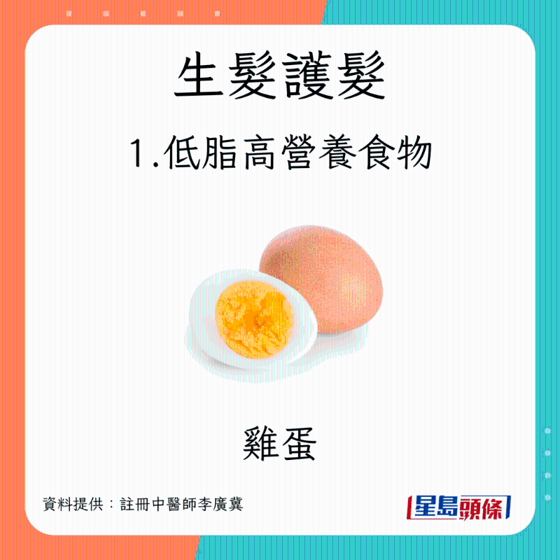 生髮食物1. 低脂高營(yíng)養(yǎng)食物