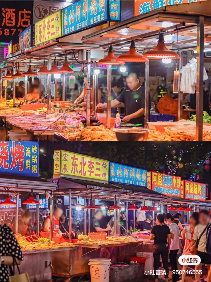 夏灣夜市是出名的宵夜勝地！ （圖片來源：小紅書@步履不停的肥鹿）