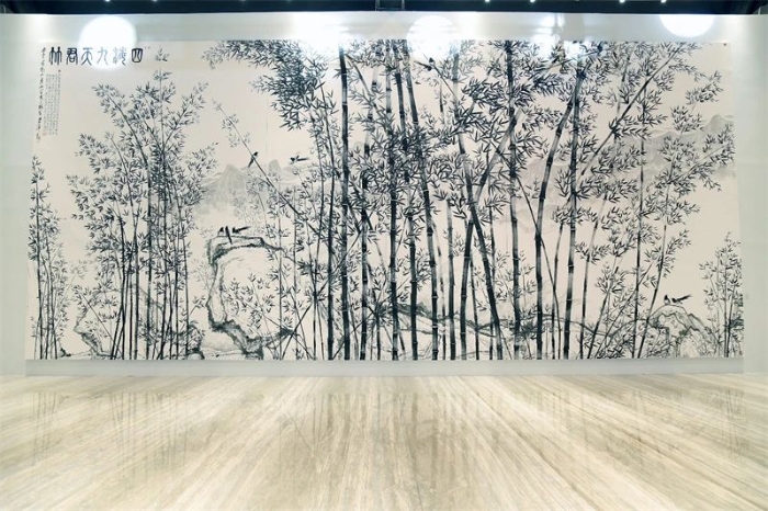 李小琳畫作“九天君竹”。