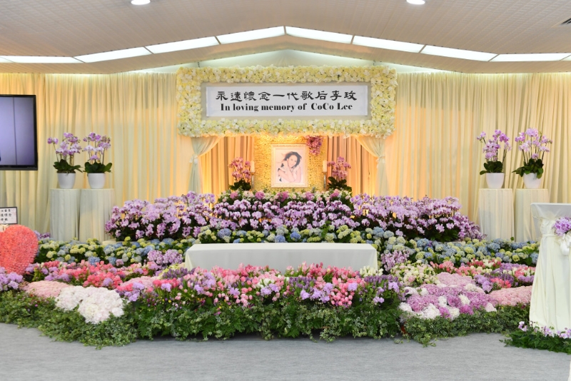 李玟靈堂內(nèi)布置