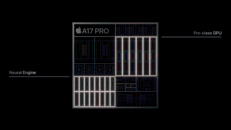 iPhone 15 Pro及iPhone 15 Pro Max換上最新的A17 Pro Bionic仿生芯片。