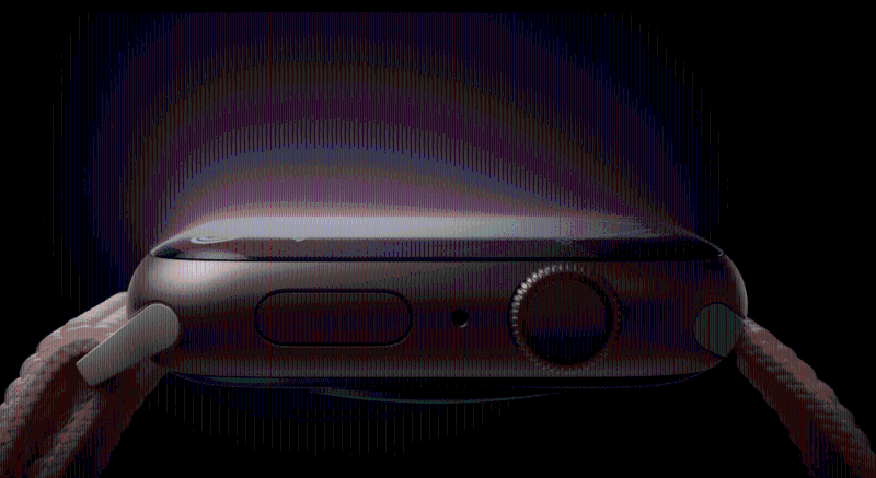 打頭陣是Apple Watch Series 9！ 粉紅新色表殼現(xiàn)身。 內(nèi)部經(jīng)過重新設(shè)計(jì)，并采用S9芯片，性能大幅提升，并提供全日電量。