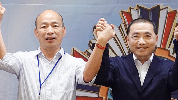 韓國(guó)瑜與侯友宜資料圖