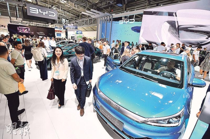 中國新能源汽車出口強勁。