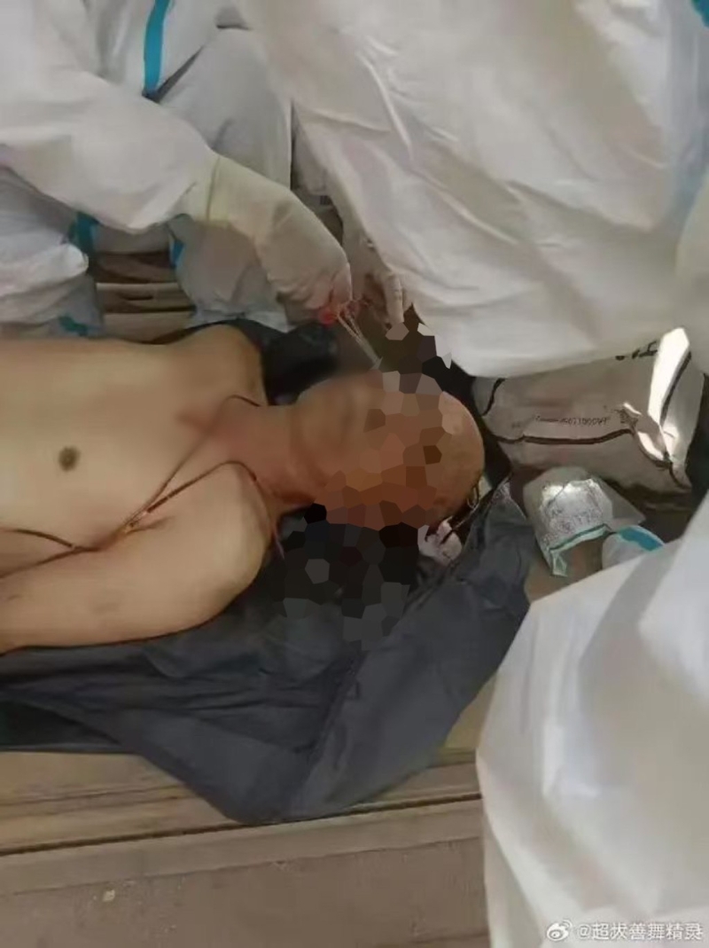 網傳照片顯示明學昌已死亡。