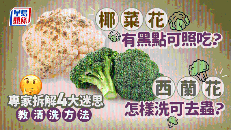 椰菜花有黑點可照吃？怎樣洗西蘭花可去蟲？專家拆解4大迷思