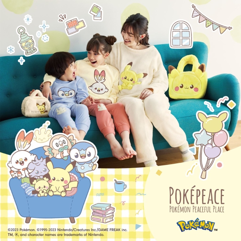 POKéMON女裝及童裝系列，包括一系列休閑居家服
