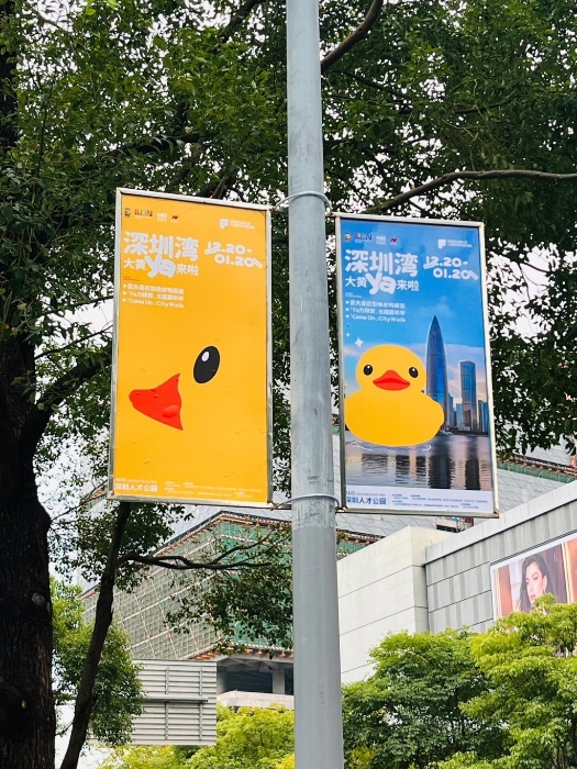 深圳灣街頭已有不同宣傳。