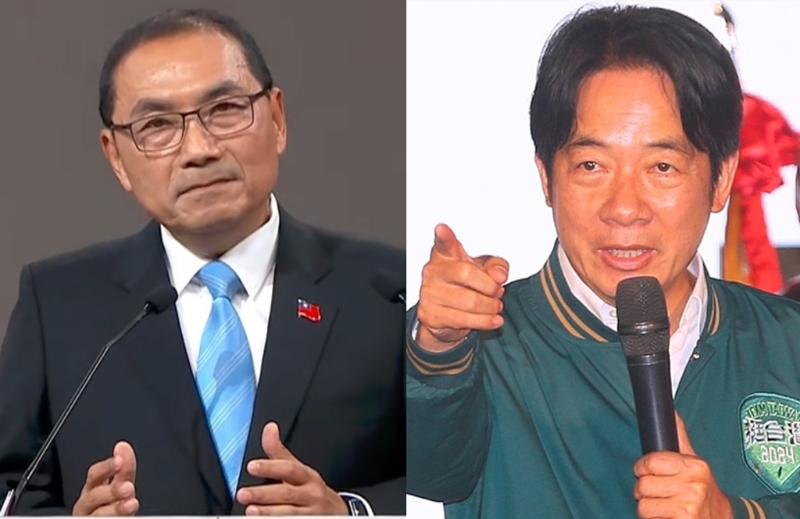 侯友宜（左）曾于2022市長選舉，在賴清德（右）萬里老家違建賴皮寮所在的中幅里取得大勝。