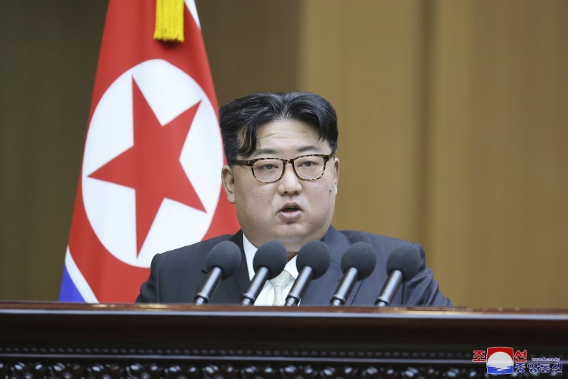 金正恩呼吁修改憲法，把韓國視為“頭號(hào)敵國”。 美聯(lián)社