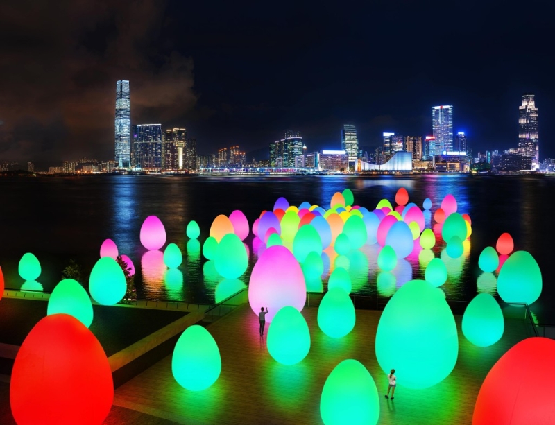 “teamLab：光漣”展覽構(gòu)想圖。 政府新聞處圖片