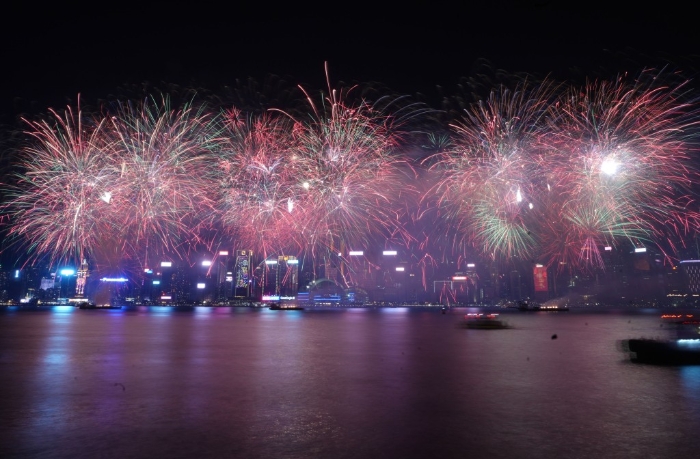 農(nóng)歷新年煙花匯演，歷時(shí)23分鐘。