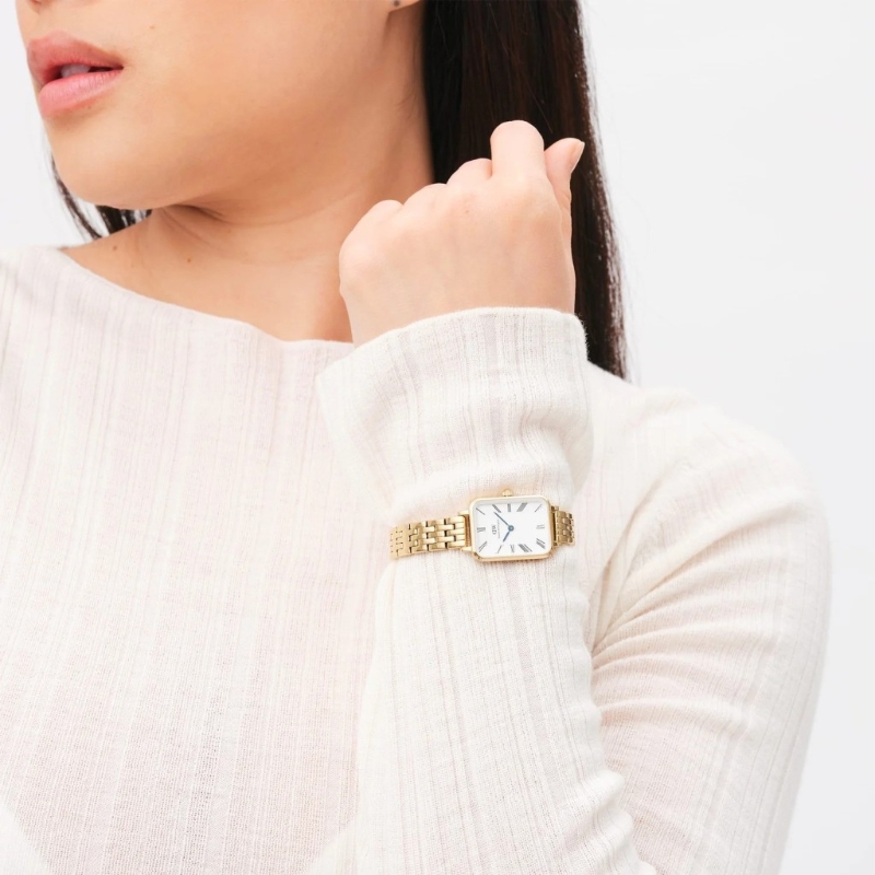 DW Wellington的Quadro羅馬數(shù)字5環(huán)金女裝手表 - 副本