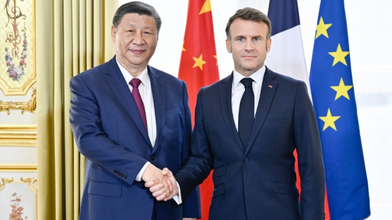 習(xí)近平同馬克龍舉行會談