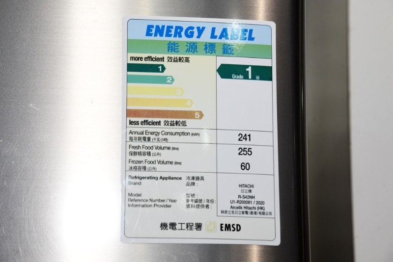 能源效益標(biāo)簽是節(jié)能的最佳指引，獲1級能源效益標(biāo)簽是最節(jié)能。