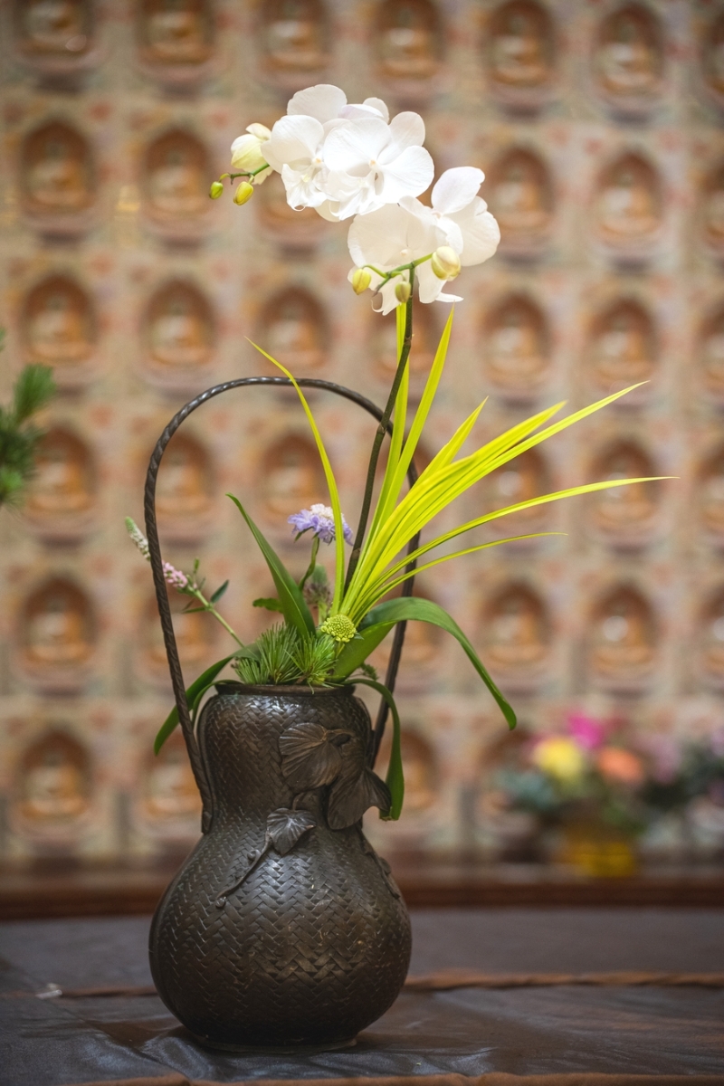 中華花藝創(chuàng)作由臺灣花藝團(tuán)隊精心布置，極富特色。