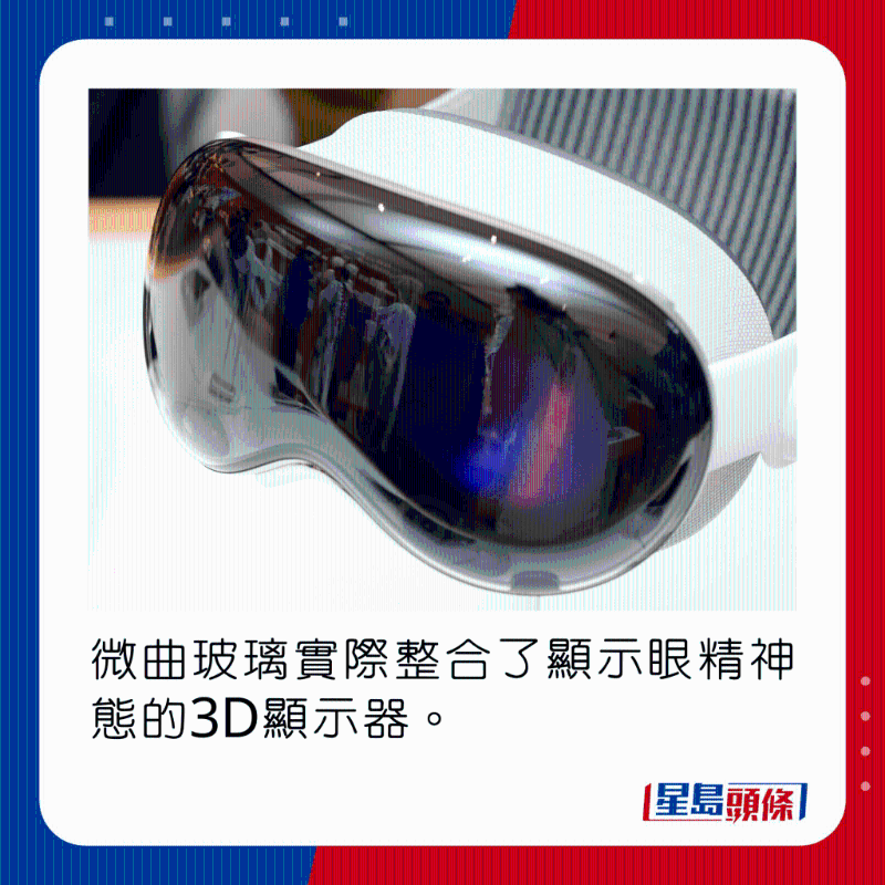 微曲玻璃實際整合了顯示眼精神態(tài)的3D顯示器。