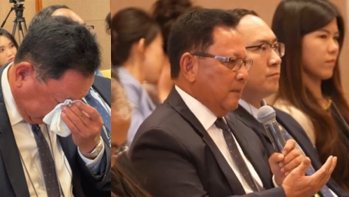 菲協(xié)會(huì)主席在北京論壇落淚。