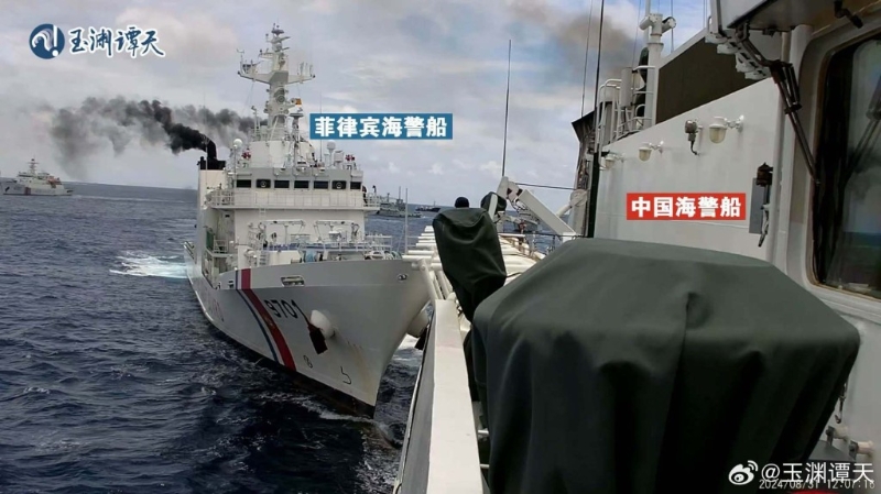 中菲海巡艦曾在仙賓礁發(fā)生嚴(yán)重碰撞。