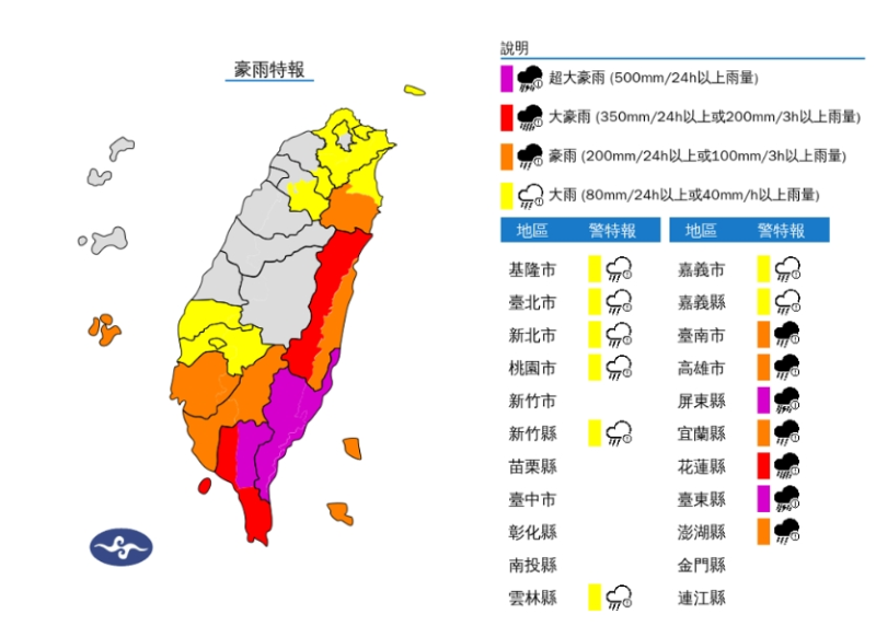 大雨特報(bào)