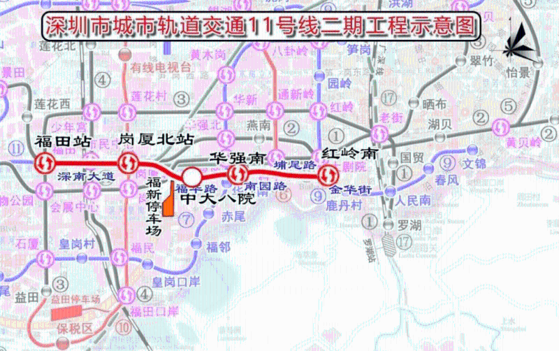 深圳5條地鐵線路年內(nèi)開通。2