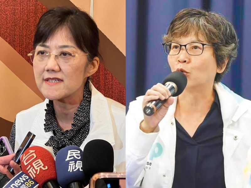 民眾黨主席柯文哲的妹妹柯美蘭（左）傳出為柯爸病情杠前民眾黨立委蔡壁如（右）。（合成圖／中時(shí)資料照）