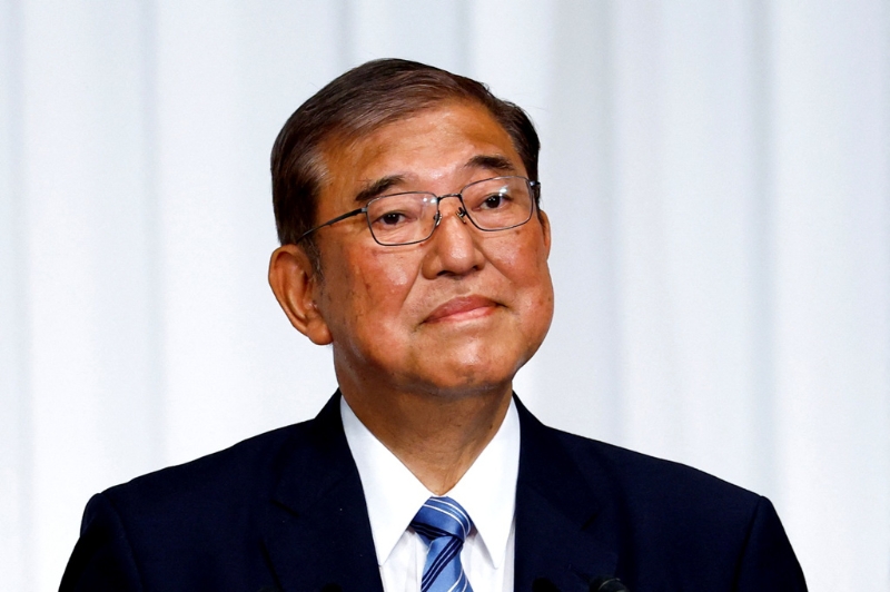 日本自民黨與公明黨合組的執(zhí)政聯(lián)盟在眾議院選舉中大敗，席次未過半，自民黨總裁石破茂還會(huì)是日本首相嗎？ （路透社）