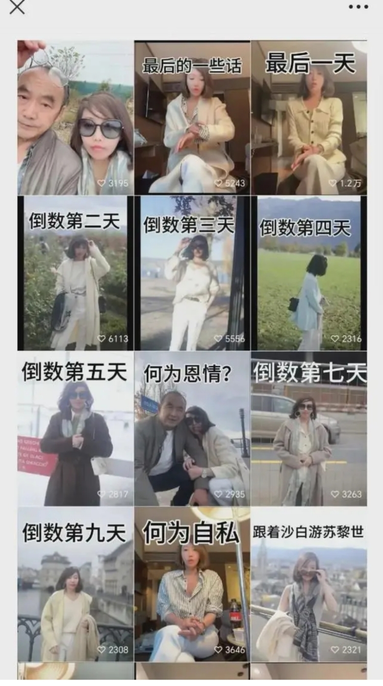 沙白赴瑞士安樂死前，一直發(fā)布倒數(shù)影片。