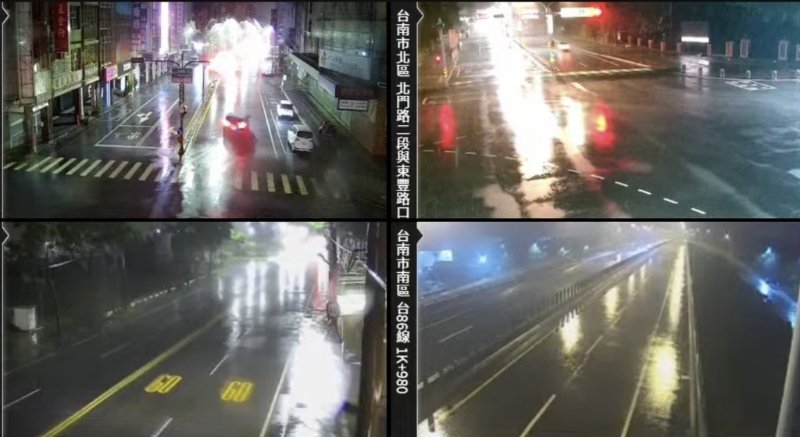 臺南、高雄目前狂風(fēng)暴雨還不斷打雷，有居民回報已經(jīng)開始淹水了。