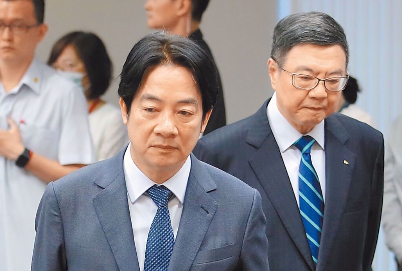 賴清德（左）、卓榮泰（右）。