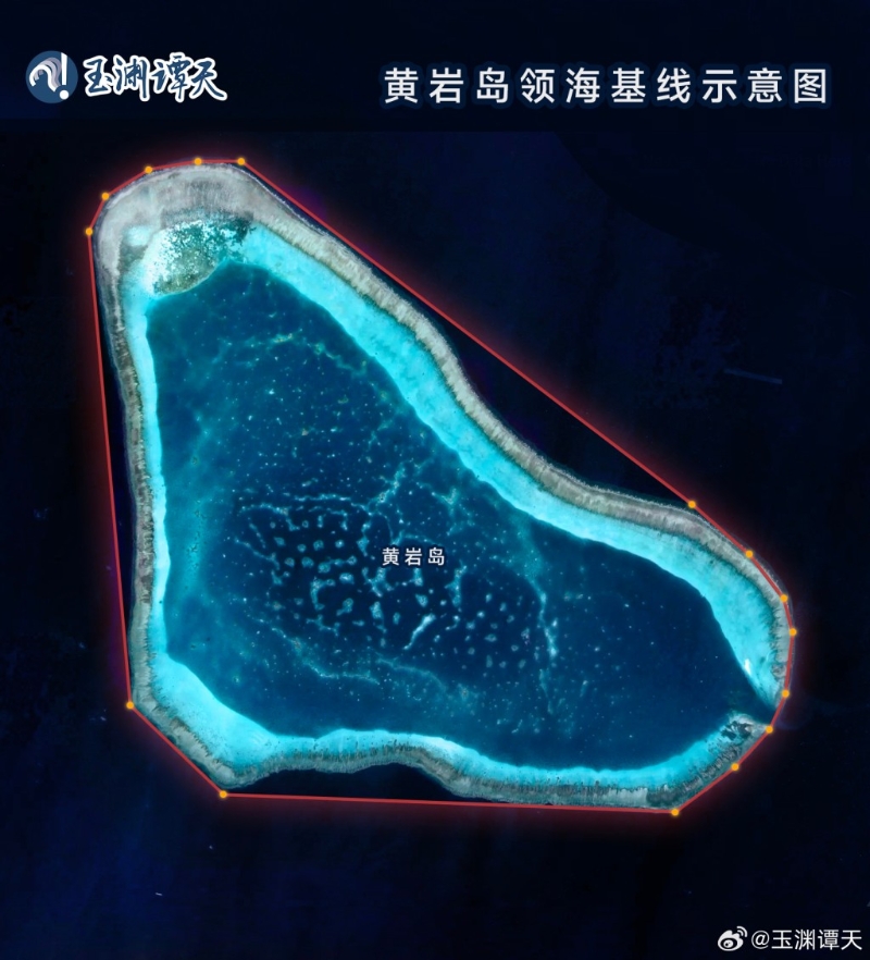 黃巖島海基線圖。
