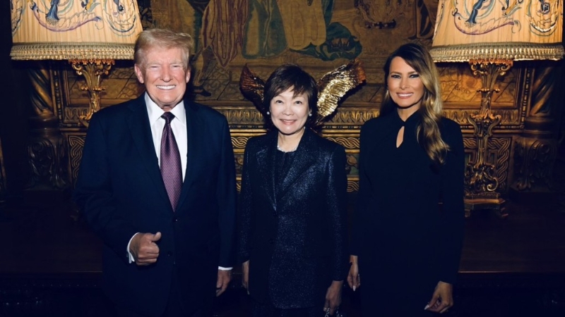 梅拉尼婭公開與安倍昭惠的合照。