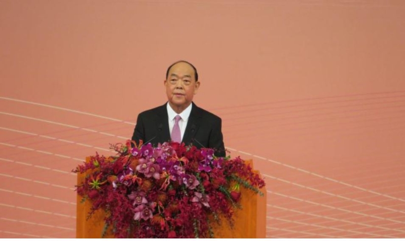 澳門特區(qū)行政長(zhǎng)官賀一誠(chéng)致辭。