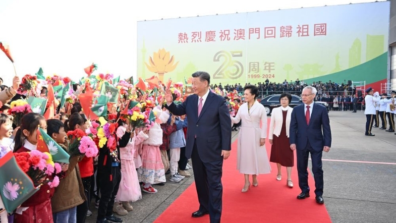 澳門回歸25周年，習近平完結(jié)行程離開澳門，岑浩輝表示會交出無愧于國家、澳門和市民成績單。
