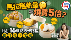 茶樓點(diǎn)心卡路里｜馬拉糕熱量比燒賣(mài)高5倍？比拼16款點(diǎn)心，推介低卡之選