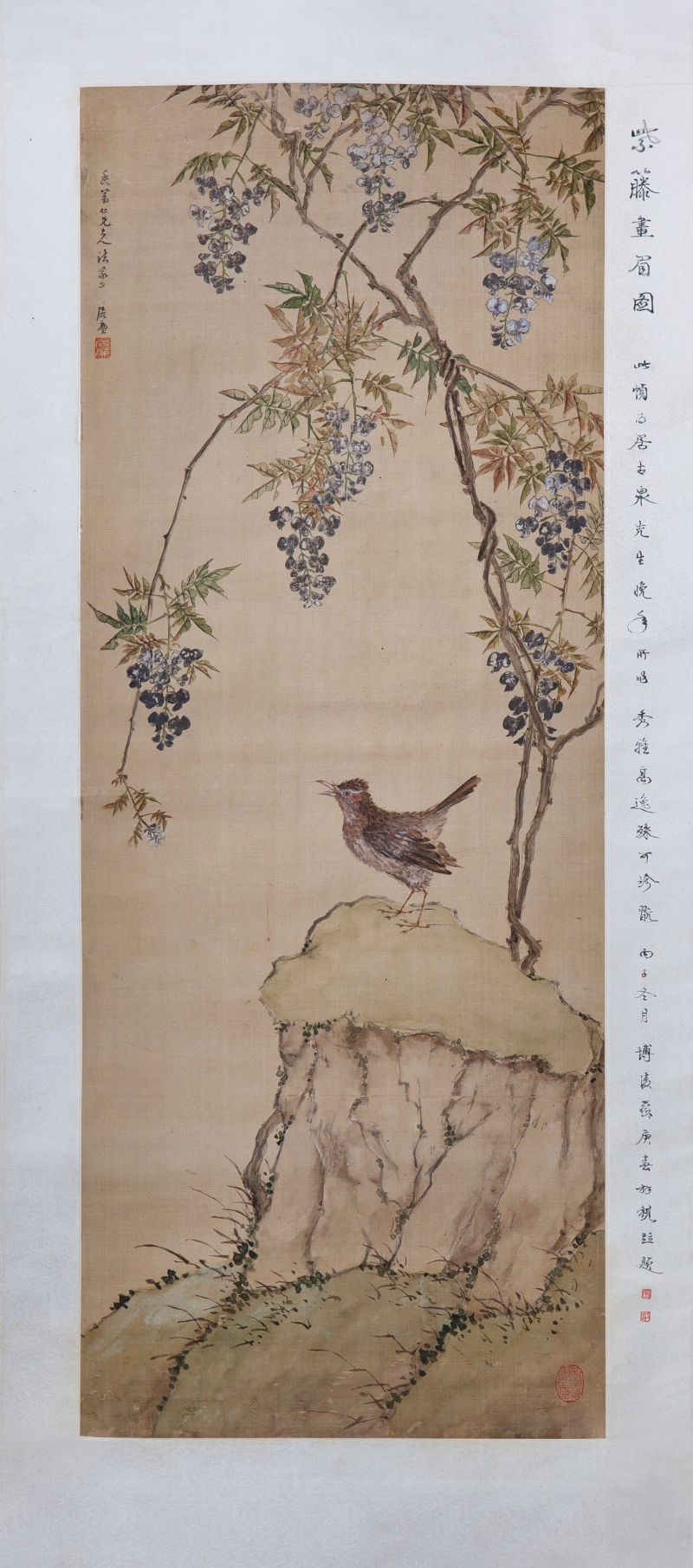 清居廉畫(huà)眉圖軸
