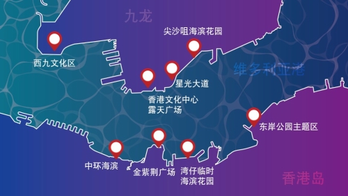 維港兩岸共八個最佳觀賞位置。 旅發(fā)局圖片