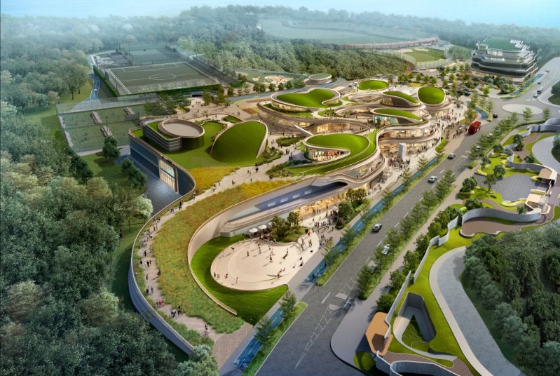 西沙GO PARK由國際知名建筑事務(wù)所「扎哈?哈迪德（Zaha Hadid Architects）」操刀設(shè)計(jì)，今次以西沙GO PARK的設(shè)計(jì)理念來自大自然形態(tài)。