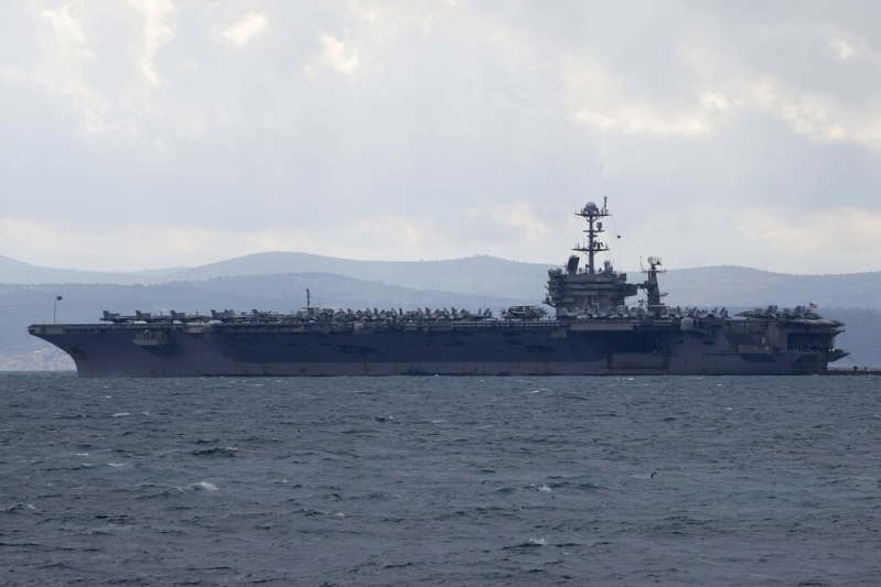 圖為美國海軍杜魯門號航空母艦。美聯(lián)社