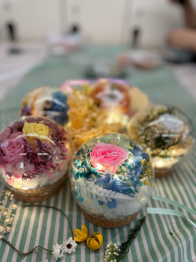 13B母親節(jié)活動干花玻璃夜燈DIY