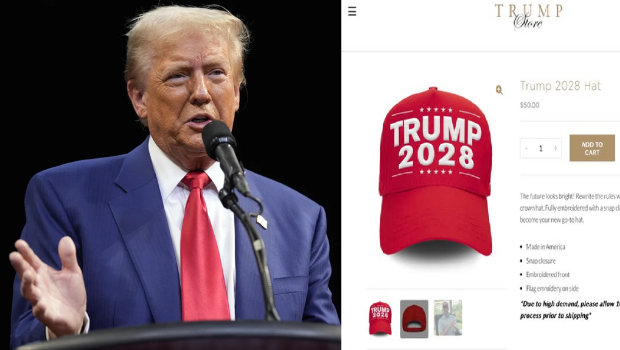 雖然特朗普企業(yè)在賣“特朗普2028”的帽子，但是特朗普最新的訪問(wèn)，否認(rèn)他想爭(zhēng)取第3個(gè)任期。