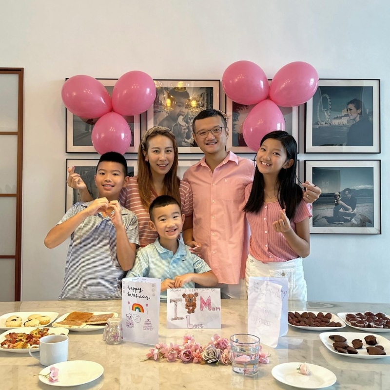 曹敏莉婚后為老公誕下兩子一女