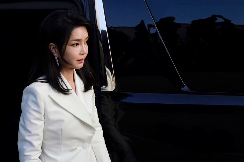 韓國第一夫人金建希。美聯(lián)社